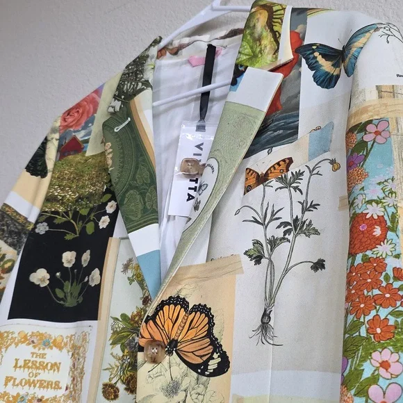 NWT Vivetta Graphic-Print Suit 2pc. Blazer Shorts - Picture 2 of 16